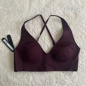 Skims Nike Currant Shine V-neck Bra - Size Medium
